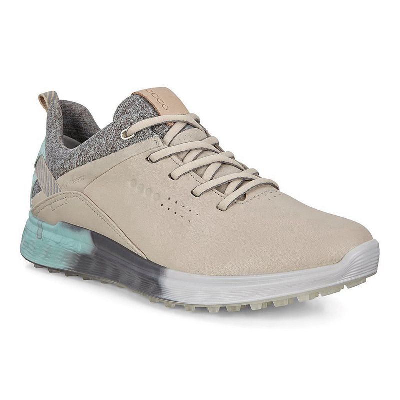 Women Ecco W Golf S-Three - Golf Shoes Beige - India OZQYVB603